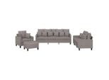 Syfax™ Set Divani 4 Pz Con Cuscini Tortora In Tessuto
