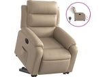 Syfax™ Poltrona Alzapersona Reclinante Elettrica Cappuccino Pelle Finta