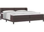 Syfax™ Letto A Molle Con Materasso Marrone Scuro 200 X 200 Cm Tessuto