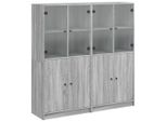 Syfax™ Libreria Ante Grigio Sonoma 136X37X142 Cm In Legno Multistrato