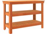 Vidaxl Banco Da Lavoro Marrone Cera 110,5 X 50 X 80 Cm In Legno Di Pino Massiccio