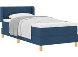 Syfax™ Letto A Molle Con Materasso Blu 200 X 90 Cm Poliestere