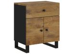 Syfax™ Comodino 50X33X60Cm Legno Massello Di Mango E Legno Multistrato