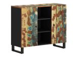 Syfax™ Credenza Con 2 Ante 90X33X75 Cm In Legno Massello Di Recupero