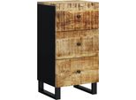 Syfax™ Credenza Con 3 Cassetti 40X33,5X75 Cm Legno Massello Di Mango