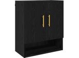 Vidaxl Armadio A Muro Look Rovere Nero 60 X 31 X 70 Cm Materiale A Base Di Legno