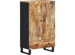 Syfax™ Credenza Con Cassetto 60X33X100 Cm Legno Massello Mango E Ferro