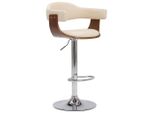 Syfax™ Sgabelli Da Bar 2 Pz Crema In Legno Piegato E Pelle Finta