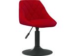 Syfax™ Sedia Da Pranzo Rosso Vino In Velluto