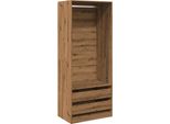 Syfax™ Armadio Rovere Artigianale 80X50X200 Cm In Legno Multistrato