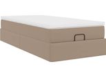 Syfax™ Struttura Letto Pouf Con Materasso 80X200 Cm Pelle Finta
