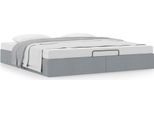 Syfax™ Struttura Letto Pouf Senza Materasso 200X200 Cm In Tessuto
