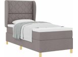 Syfax™ Letto Con Molle E Materasso Grigio Scuro 90X190 Cm Tessuto