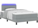 Syfax™ Letto A Molle Con Materasso Grigio Chiaro 120 X 200 Cm Tessuto
