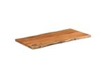 Syfax™ Piano Tavolo 80X40X2,5 Cm Rettangolare Legno Acacia Bordi Vivi