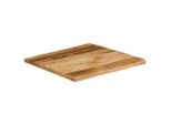 Syfax™ Piano Tavolo Bordi Vivi 60X60X3,8Cm Legno Massello Mango Grezzo