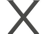 Syfax™ Gambe Per Tavolo Da Pranzo A Forma Di X 2 Pz Antracite 80X(72-73) Cm Acciaio