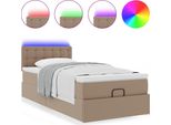 Syfax™ Struttura Letto Pouf Con Materasso 80X200 Cm Pelle Finta