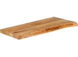 Syfax™ Piano Tavolo Bordi Vivi 80X20X2,5 Cm Legno Massello Di Mango