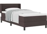 Syfax™ Letto A Molle Con Testiera Marrone Scuro 190 X 90 Cm Poliestere