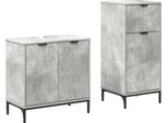 Syfax™ Set Di Mobili Per Il Bagno Con Cassetto 2 Pcs Grigio Cemento