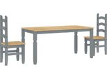 Syfax™ Set Da Pranzo 3 Pz Panama Grigio In Legno Massello Di Pino