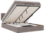 Syfax™ Pouf Letto Con Materasso E Led Tortora 140X190 Cm In Tessuto