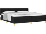 Syfax™ Letto A Molle Con Materasso Nero 200 X 200 Cm Poliestere