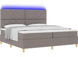 Syfax™ Letto A Sorgente Led Con Materasso Talpa 200 X 200 Cm Tessuto