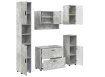 Syfax™ Set Di Mobili Per Il Bagno Con Cassetto 5 Pcs Grigio Cemento