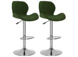 Syfax™ Sgabelli Da Bar 2 Pz Verde Scuro In Velluto