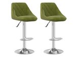Syfax™ Sgabelli Da Bar 2 Pz Verde Chiaro In Velluto