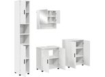 Syfax™ Set Di Mobili Per Il Bagno Montaggio A Parete 4 Pcs Bianco