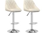 Syfax™ Sgabelli Da Bar 2 Pz Crema In Velluto