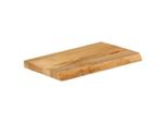 Syfax™ Piano Tavolo Bordi Vivi 60X30X2,5 Cm In Legno Massello Di Mango