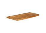 Syfax™ Piano Tavolo Bordi Vivi 90X20X2,5 Cm In Legno Massello Di Mango
