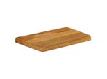 Syfax™ Piano Tavolo Bordi Vivi 50X30X2,5 Cm In Legno Massello Di Mango