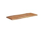Syfax™ Piano Tavolo 100X40X2,5 Cm Rettangolare Legno Acacia Bordi Vivi
