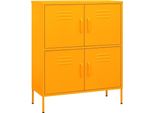 Syfax™ Armadietto Giallo Senape 80X35X101,5 Cm In Acciaio