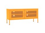 Syfax™ Mobile Tv Giallo Senape 105X35X50 Cm In Acciaio