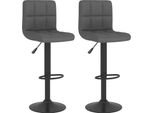 Syfax™ Sgabelli Da Bar 2 Pz In Tessuto Grigio Scuro