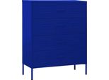Syfax™ Cassettiera Blu Marino 80X35X101,5 Cm In Acciaio
