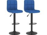 Syfax™ Sgabelli Da Bar 2 Pz Blu In Tessuto