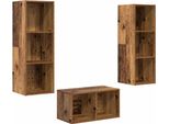 Syfax™ Set Mobile Tv Legno Vecchio 37 X 37 X 107 Cm Legno Multistrato