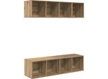 Syfax™ Set Mobile Tv 3 Pcs Rovere Artigianale Legno Multistrato