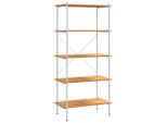 Syfax™ Scaffale Con 5 Mensole Bianco E Rovere 80X40X163 Cm