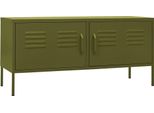 Syfax™ Mobile Tv Verde Oliva 105X35X50 Cm In Acciaio