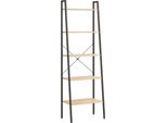 Syfax™ Scaffale Autoportante 5 Ripiani Marrone Chiaro Nero 56X35X174Cm