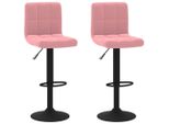 Syfax™ Sgabelli Da Bar 2 Pz Rosa In Velluto