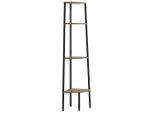 Syfax™ Scaffale Angolare A 4 Ripiani Marrone Scuro E Nero 45,5X31,5X150 Cm